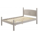 Corona Grey Wax 4'6" Low End Bed Frame