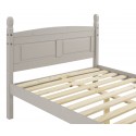 Corona Grey Wax 4'6" Low End Bed Frame