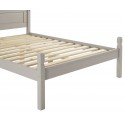 Corona Grey Wax 4'6" Low End Bed Frame