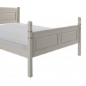 Corona Grey Wax 4'6" High End Bed Frame