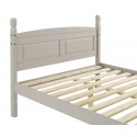 Corona Grey Wax 4'6" High End Bed Frame