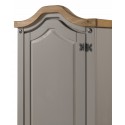 Corona Grey Wax 1 Door Arch Top Wardrobe