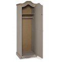 Corona Grey Wax 1 Door Arch Top Wardrobe