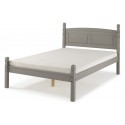 Corona Grey Wax 4'6" Low End Bed Frame