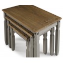 Corona Grey Wax Nest of Tables