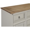 Corona Grey Wax 2 Door 5 Drawer Large Sideboard