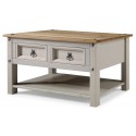 Corona Grey Wax 2 Drawer Coffee Table