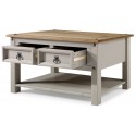 Corona Grey Wax 2 Drawer Coffee Table