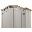 Corona Grey Wax 2 Door 1 Drawer Arch Top Wardrobe