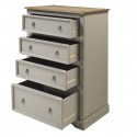 Corona Grey Wax Compact 4 Drawer Chest