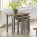 Corona Grey Wax Piccolo Nest of Tables