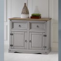 Corona Grey Wax 2 Door Sideboard