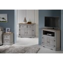 Corona Grey Wax Narrow Pot Cupboard