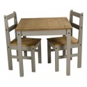 Corona Grey Wax Rio Dining Table & 2 Chairs