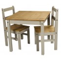 Corona Grey Wax Rio Dining Table & 2 Chairs