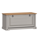 Corona Grey Wax 1 Shelf Shoe Chest