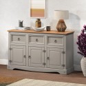 Corona Grey Wax 3 Door Dresser