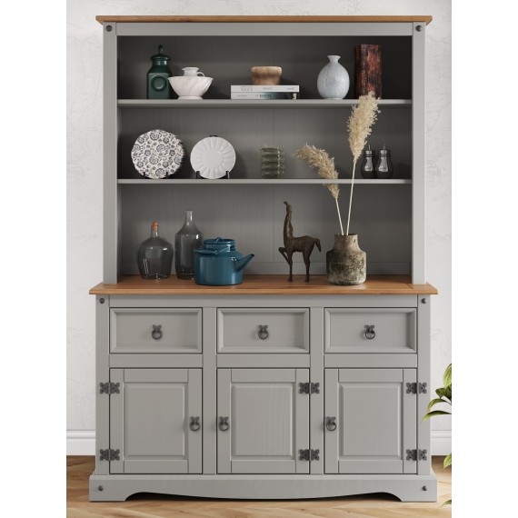 Corona Grey Wax 3 Door Dresser