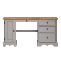 Corona Grey Wax Straight Computer Desk