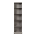 Corona Grey Wax Tall Narrow Bookcase Corona Grey Wax Tall Narrow Bookcase