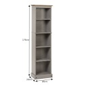Corona Grey Wax Tall Narrow Bookcase Corona Grey Wax Tall Narrow Bookcase