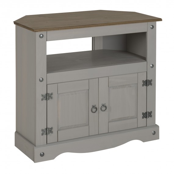 Corona Grey Wax Corner TV Unit