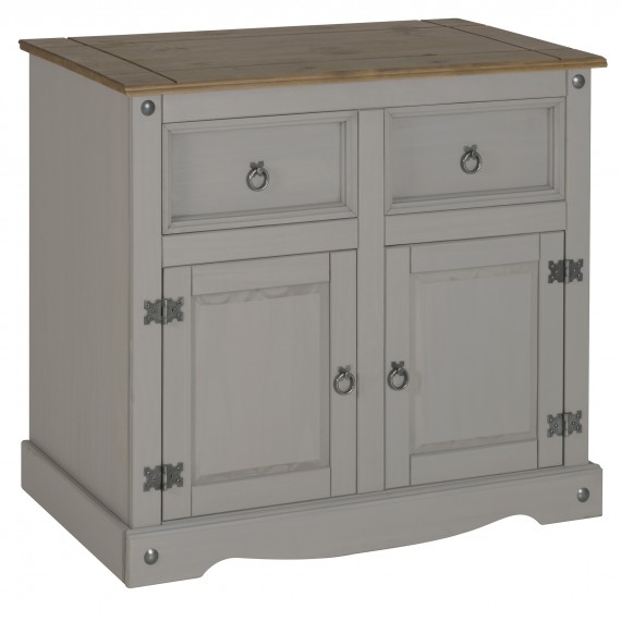 Corona Grey Wax 2 Door Sideboard