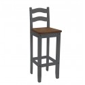 Corona Grey Wax Pair of Bar Stools