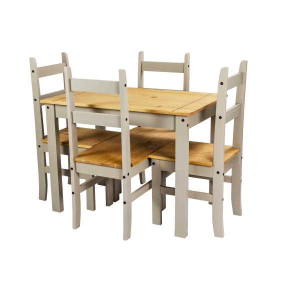 Corona Grey Wax Budget Dining Set