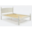 Corona White 4’6” Low End Bed Frame