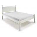 Corona White 4’6” Low End Bed Frame