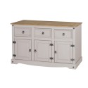 Corona White 3 Door Sideboard