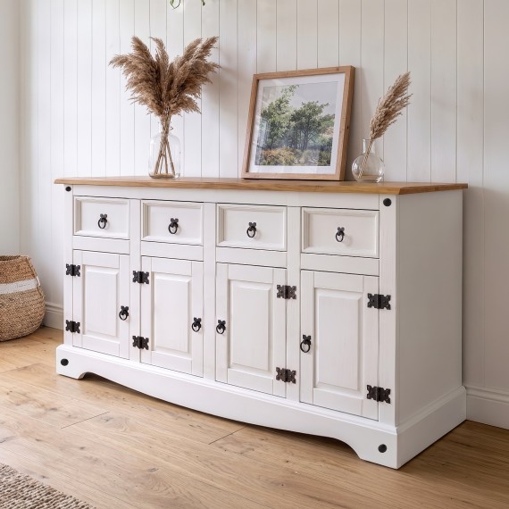 Corona White 4 Door Sideboard Corona White 4 Door Sideboard