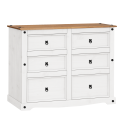 Corona White 6 Drawer Wide Chest