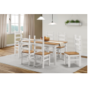 Corona White 6'0" Dining Table & 6 Chairs
