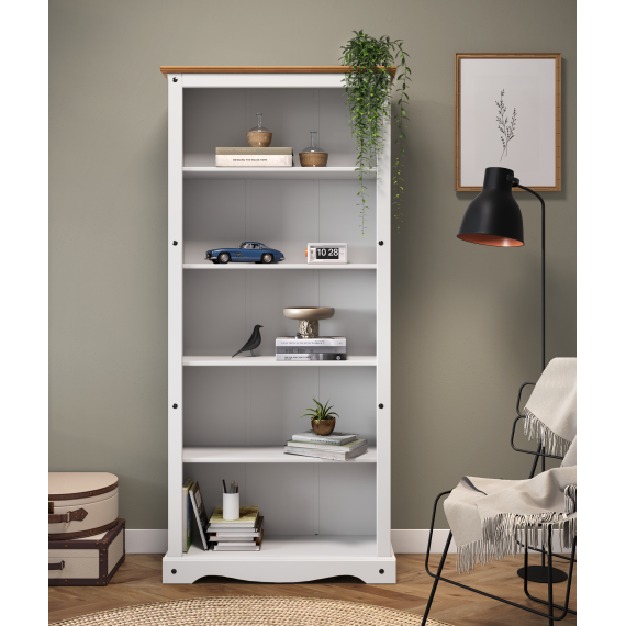 Corona White Large Bookcase