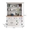 Corona White 3 Door Dresser