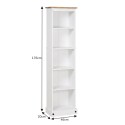 Corona White Tall Narrow Bookcase Corona White Tall Narrow Bookcase