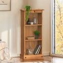 Corona Low Narrow Bookcase