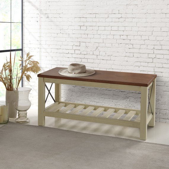 Cottage White Bench