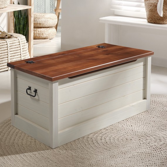 Cottage White Blanket Box