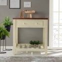 Cottage White 1 Drawer Console Table