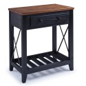 Cottage Black 1 Drawer Console Table