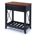 Cottage Black 1 Drawer Console Table