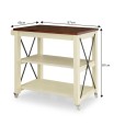 Cottage White Kitchen Cart