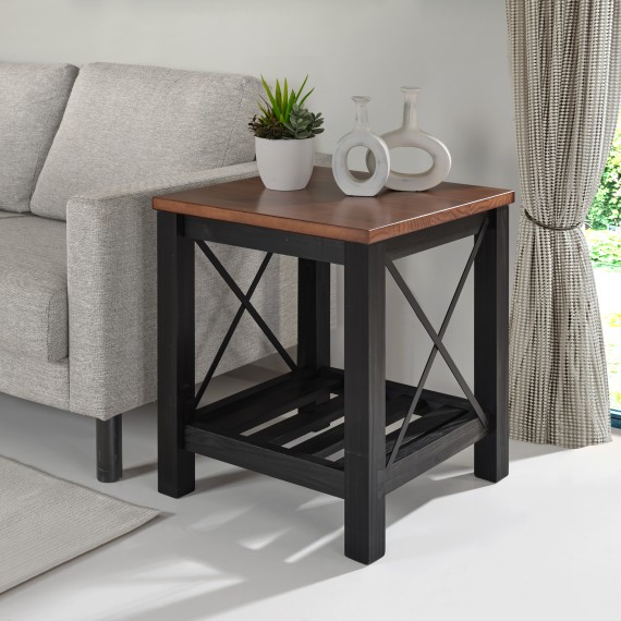 Cottage Black Lamp Table