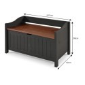 Cottage Black Storage Bench