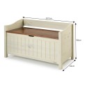 Cottage White Storage Bench