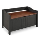 Cottage Black Storage Bench