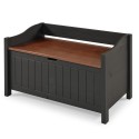 Cottage Black Storage Bench
